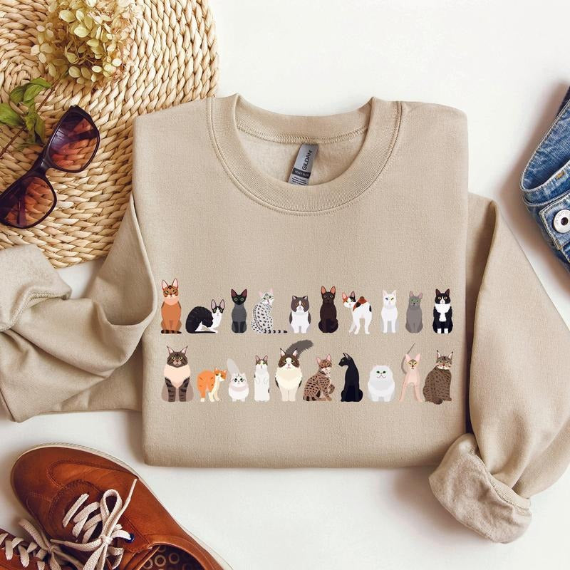 Cat Breeds Animal Lover Sweatshirt T-Shirts, Hoodie | CiraTrend.com
