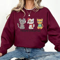 Cat Christmas T-shirt - Meowy Christmas - Catmas Xmas for Cat Lovers - Girls Womens I Love Cat's Holiday Seasonal Shirt