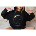 Cat Eclipse Watching Sweatshirt, Total Solar Eclipse 2024 Hoodie, April 8 2024 T-Shirts | CiraTrend.com