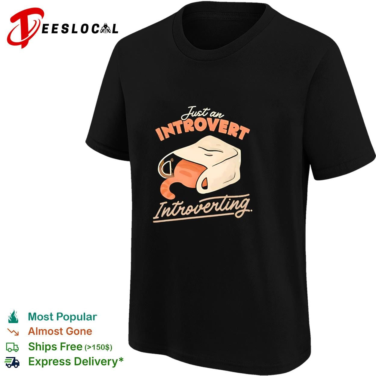 Cat introvert paper bag shirt