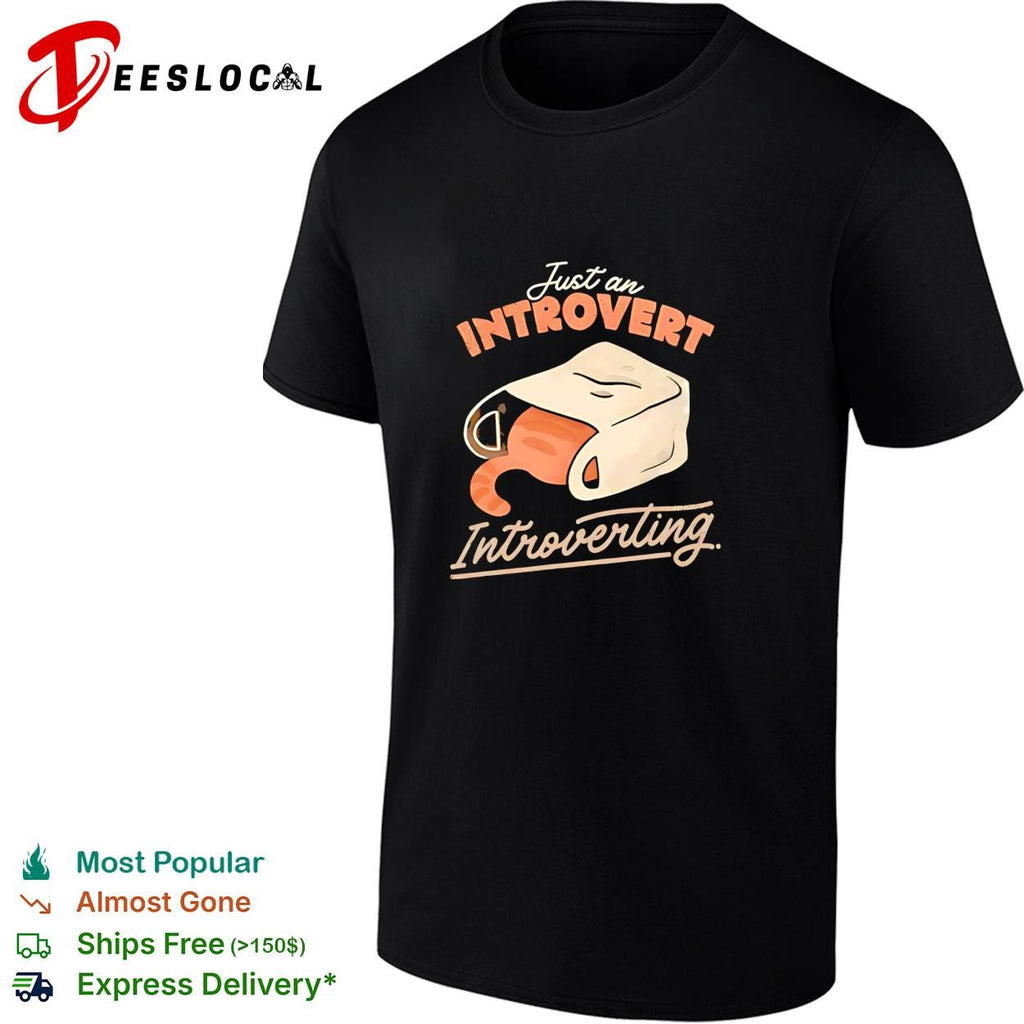 Cat introvert paper bag shirt