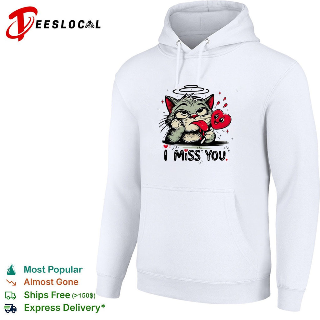 Cat with halo I miss you shirt