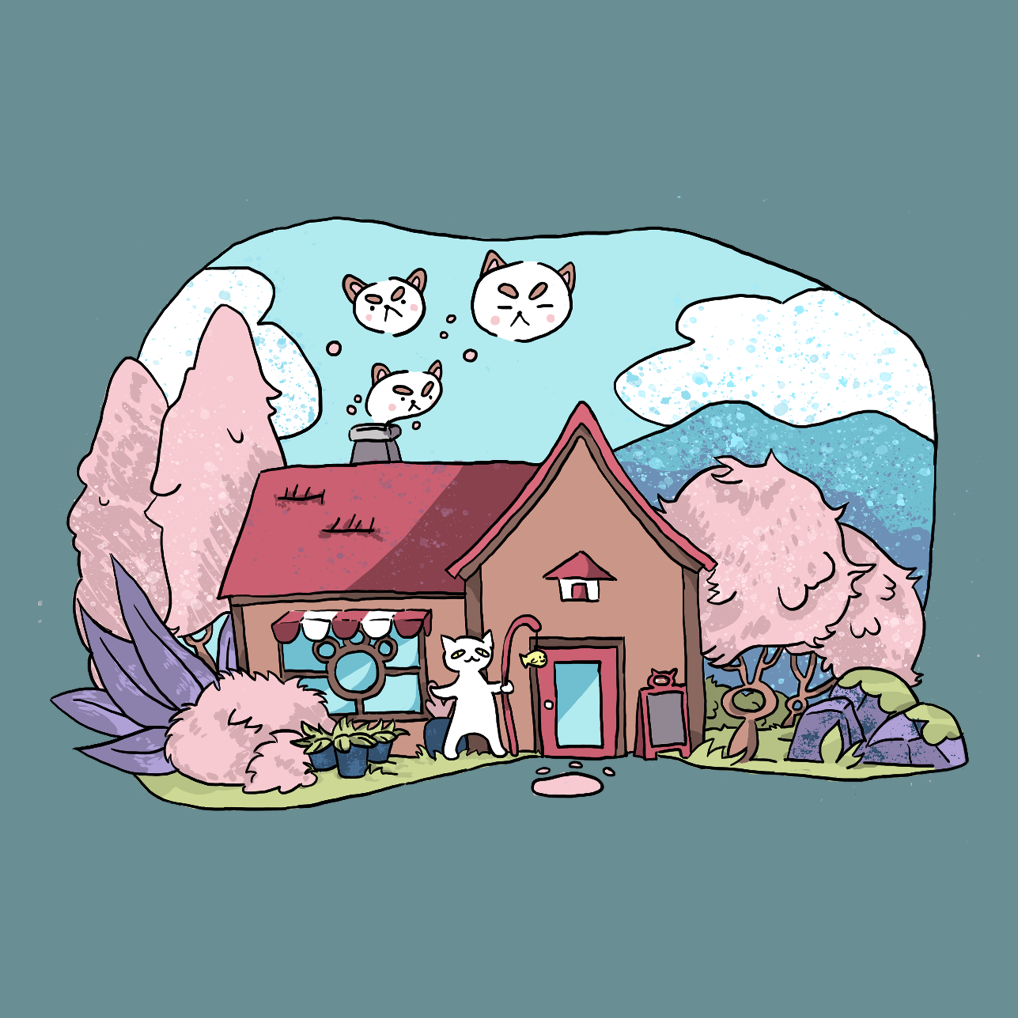 Cat Cafe Tee Hoodie, Sweatshirt | CiraTrend.com (Image 5)