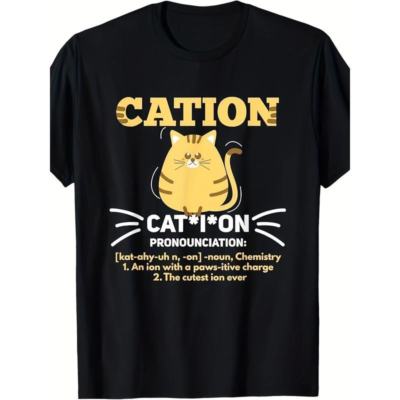 Cation Funny Science Cat Ion Kitten Lover Pun T-Shirt100% Cotton 220g  made in usa T-Shirts, Hoodie, Sweatshirt