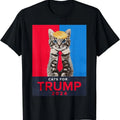 Cats For Trump 2024 | Trump Cat Funny T-Shirt | Unisex Cotton Tee Gift | Full Size Hoodie, Sweatshirt | CiraTrend.com