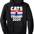 Cats For Trump 2024 Cat Owner Republican Pullover Hoodie | Unisex Hooded Sweatshirt T-Shirts | CiraTrend.com