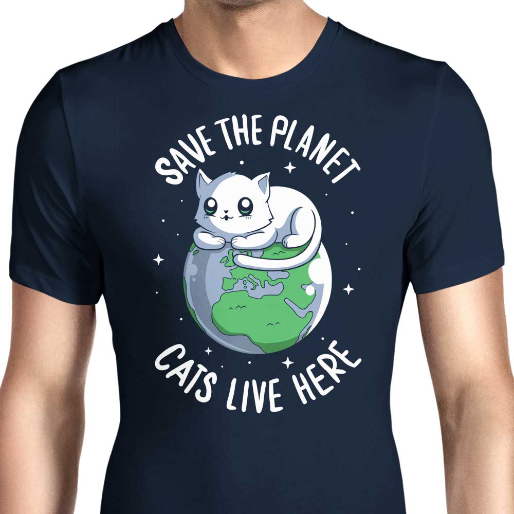 Cats Live Here - Men's Apparel T-Shirts, Hoodie, Sweatshirt | CiraTrend.com (Image 1)