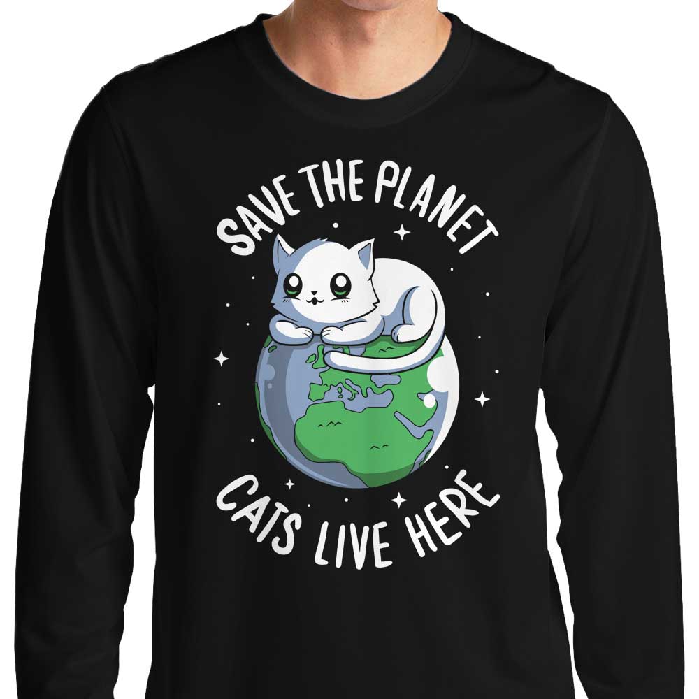 Cats Live Here - Long Sleeve T-Shirt Hoodie, Sweatshirt | CiraTrend.com (Image 3)