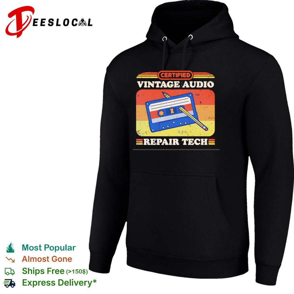Certified vintage audio repair tech shirt