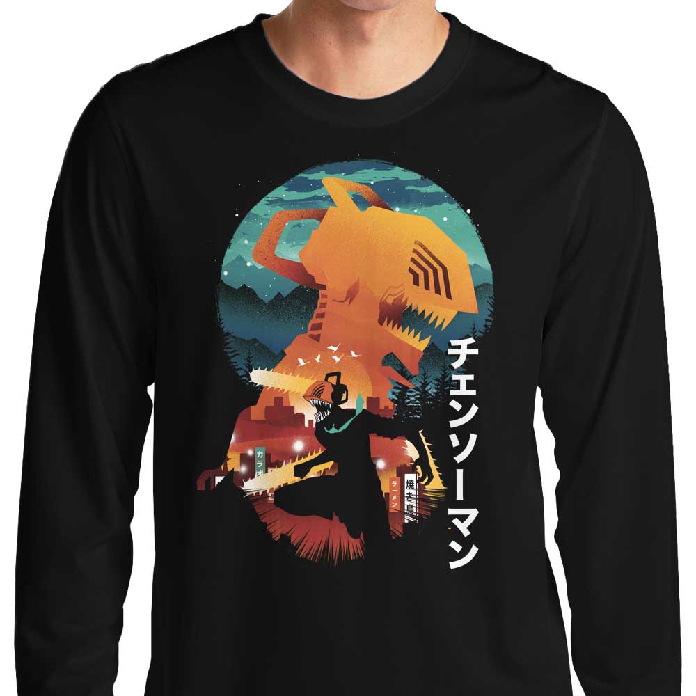Chainsaw Silhouette - Long Sleeve T-Shirt Hoodie, Sweatshirt | CiraTrend.com (Image 1)