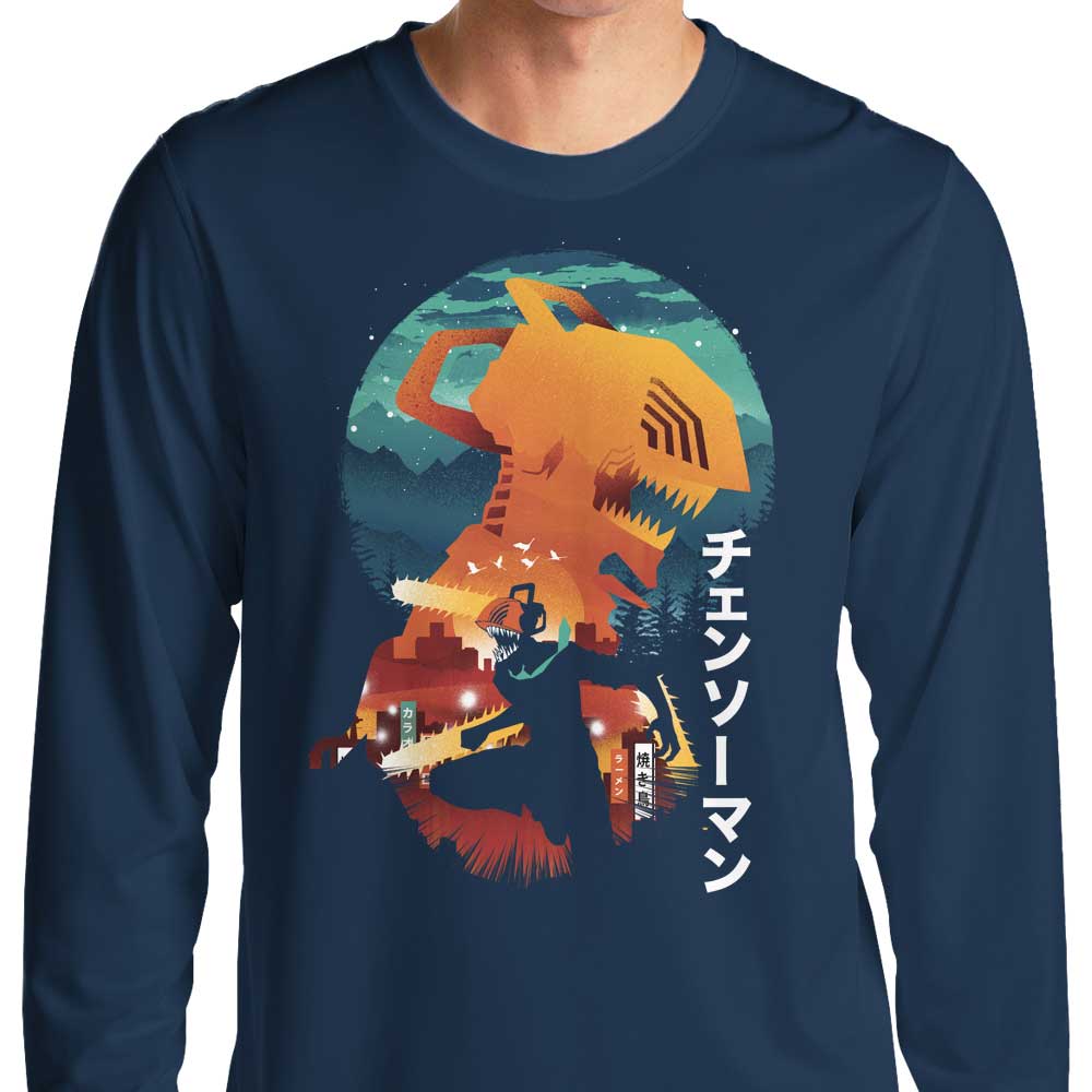 Chainsaw Silhouette - Long Sleeve T-Shirt Hoodie, Sweatshirt | CiraTrend.com (Image 3)