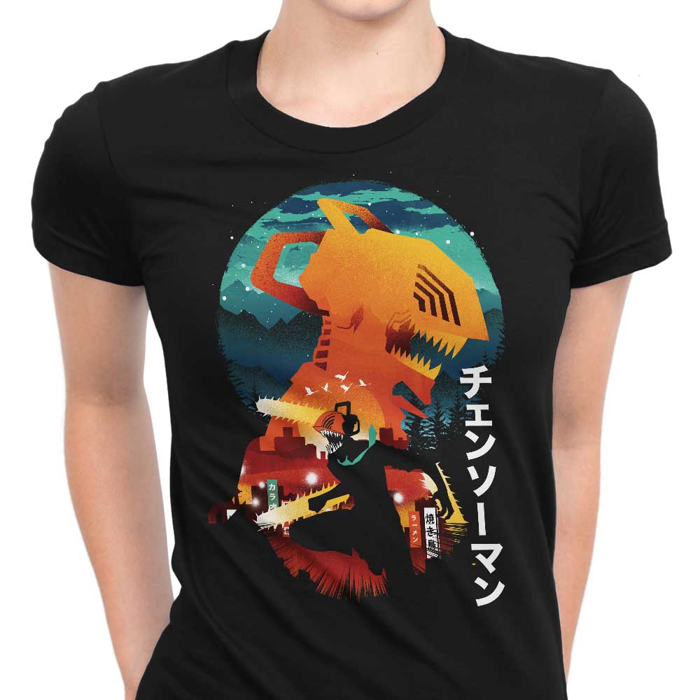 Chainsaw Silhouette - Women's Apparel T-Shirts, Hoodie, Sweatshirt | CiraTrend.com (Image 1)