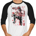 Chainsaw Sumi-e - 3/4 Sleeve Raglan T-Shirt Hoodie, Sweatshirt | CiraTrend.com (Image 1)