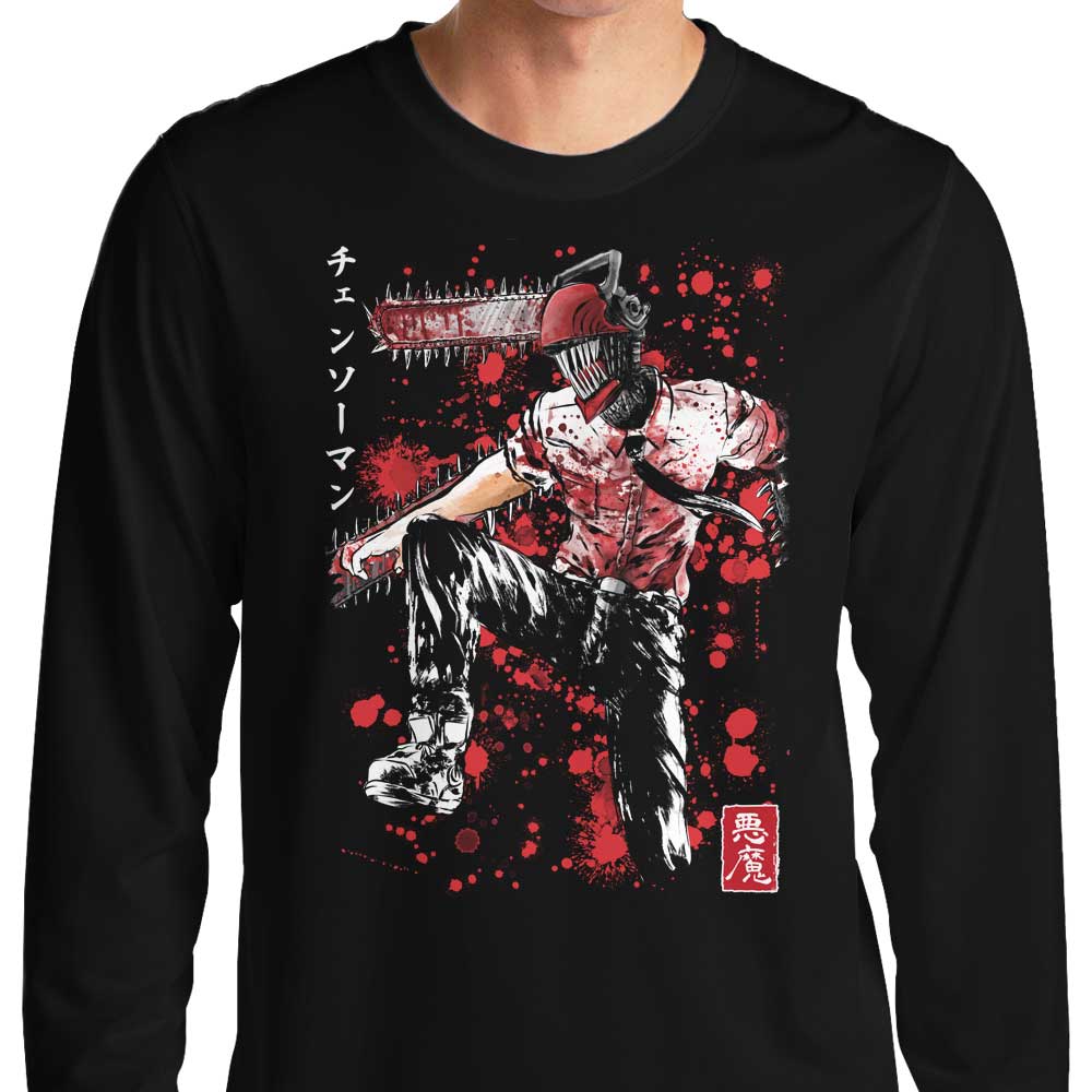 Chainsaw Sumi-e - Long Sleeve T-Shirt Hoodie, Sweatshirt | CiraTrend.com (Image 1)