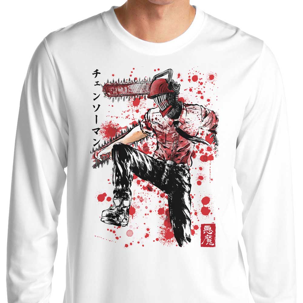 Chainsaw Sumi-e - Long Sleeve T-Shirt Hoodie, Sweatshirt | CiraTrend.com (Image 3)