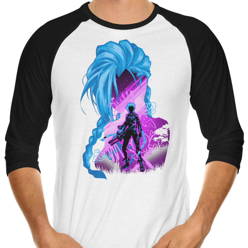 Chaos and Powder - 3/4 Sleeve Raglan T-Shirt Hoodie, Sweatshirt | CiraTrend.com (Image 1)