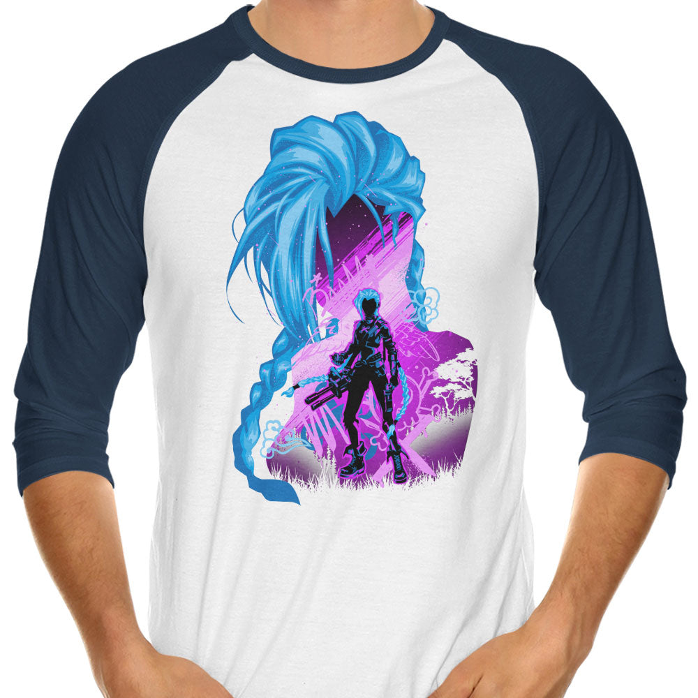 Chaos and Powder - 3/4 Sleeve Raglan T-Shirt Hoodie, Sweatshirt | CiraTrend.com (Image 3)