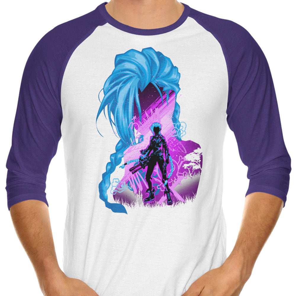 Chaos and Powder - 3/4 Sleeve Raglan T-Shirt Hoodie, Sweatshirt | CiraTrend.com (Image 4)