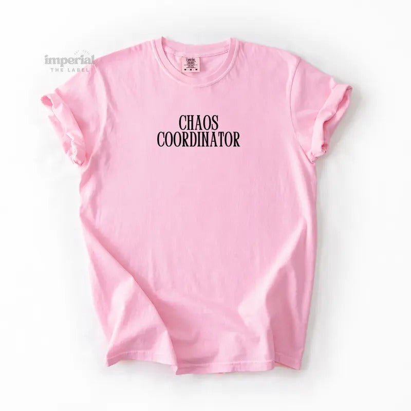 Chaos Coordinator Comfort Colors T-Shirt, Oversized Vintage-Washed Tee, Soft Garment-Dyed Cotton, Aesthetic Streetwear, Casual Everyday Outfit