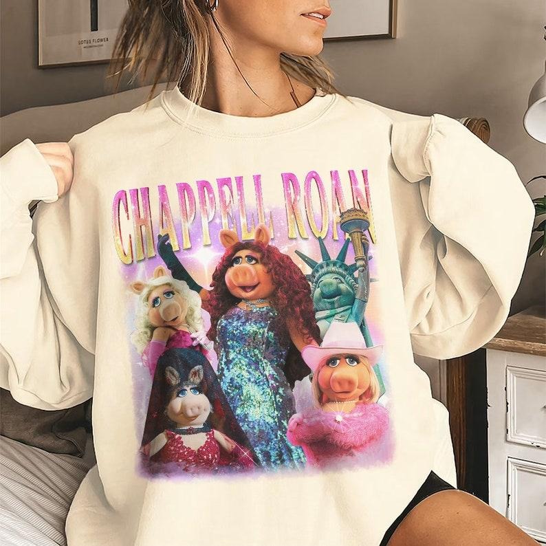 Chappell Roan X The Muppet Sweatshirt Miss Piggy Chappell Roan Music Retro Crewneck Sweaters T-Shirts, Hoodie | CiraTrend.com