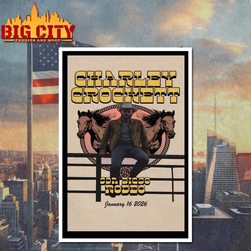 Charley Crockett January 16 2026 In San Diego CA Poster Shirt