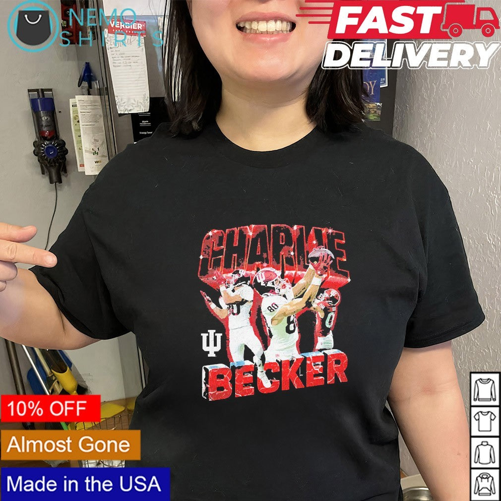 Charlie Becker Indiana Hoosiers football player collage shirt