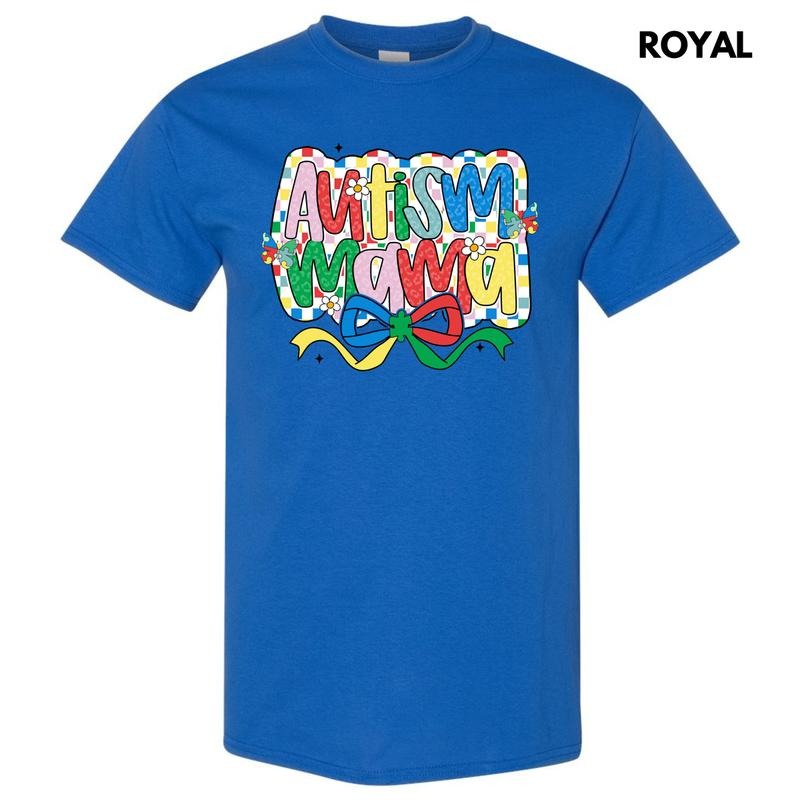 Checker Autism Mama Gildan Short Sleeve T-Shirt 'NLB' Hoodie, Sweatshirt | CiraTrend.com