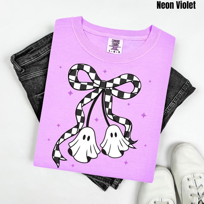 Checker Cherry Ghosts Comfort Colors T-Shirt 'NLB' Hoodie, Sweatshirt | CiraTrend.com