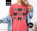 Checkered Bows Shirt Comfort Colors, Coquette Black Bow Tshirt, Cute Women's Tee Hoodie, Sweatshirt | CiraTrend.com