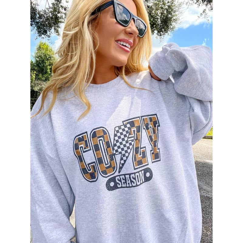 Checkered Cozy Graphic Top T-Shirts, Hoodie, Sweatshirt | CiraTrend.com