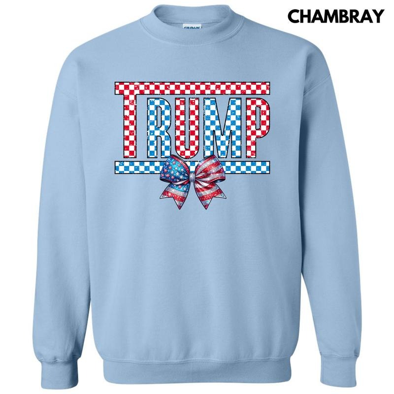 Checkered TRUMP Sweatshirt 'NLB' T-Shirts, Hoodie | CiraTrend.com