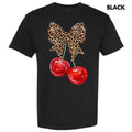 Cheetah Bow Cherries Comfort Colors T-Shirt 'NLB' Hoodie, Sweatshirt | CiraTrend.com