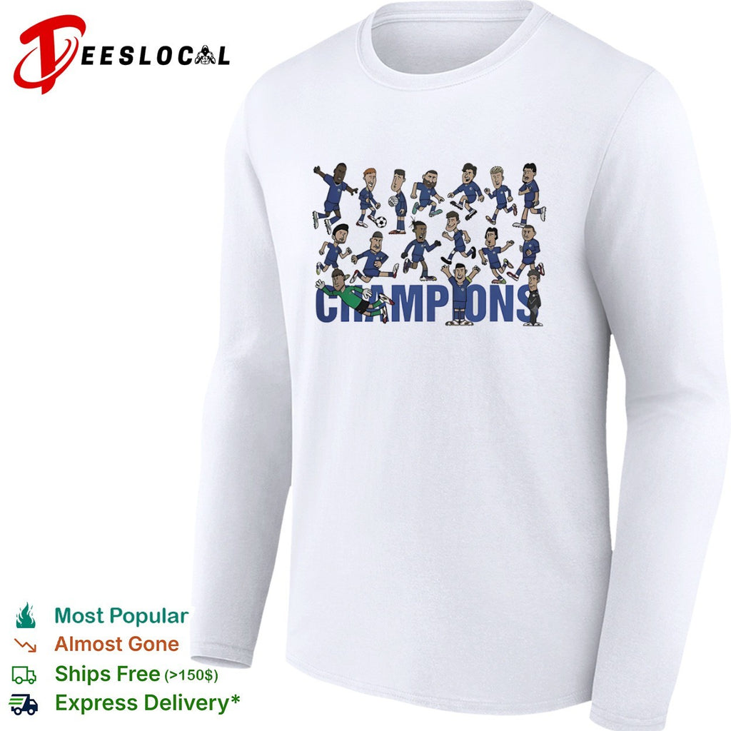 Chelsea FC Champions Roster Havertz Kante Mount James Azpilicueta Jorginho shirt