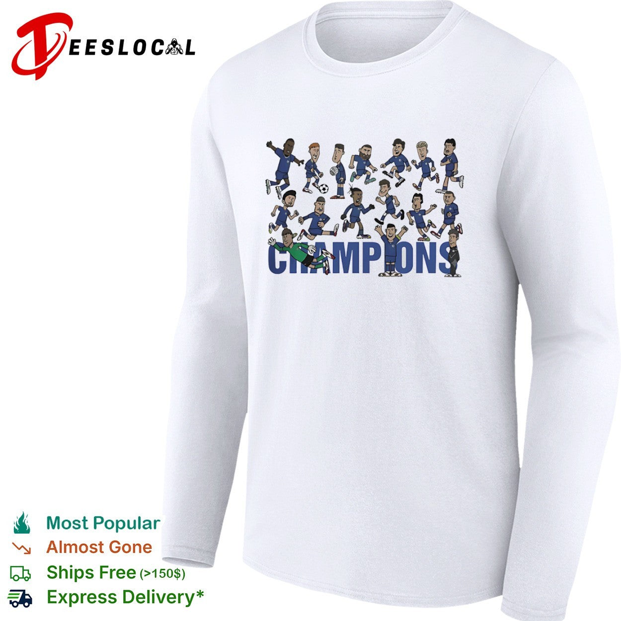 Chelsea FC Champions Roster Havertz Kante Mount James Azpilicueta Jorginho shirt