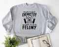 Chemistry Sweatshirt, In A Lab It's Called Chemistry, In A Garage It's Called Felony Hoodie, Funny Chemistry Teacher...