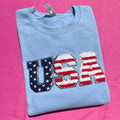 Chenille USA Patch Sweatshirt T-Shirts, Hoodie | CiraTrend.com