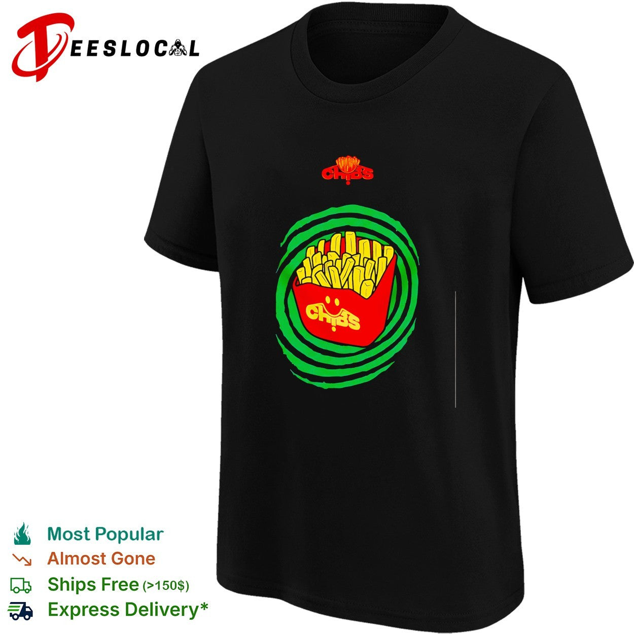 Chibs french fries food aesthetic shirt