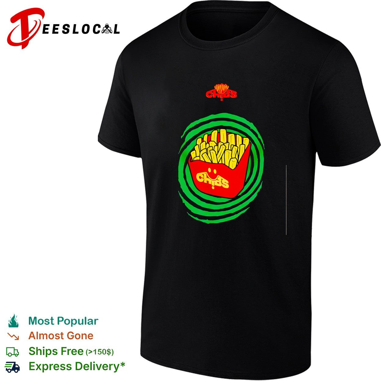 Chibs french fries food aesthetic shirt