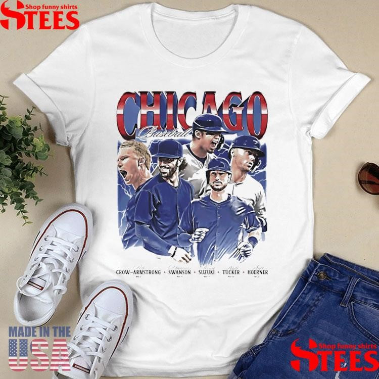 Chicago Baseball Crow Armstrong Swanson Suzuki Tucker And Hoerner Vintage T-Shirts