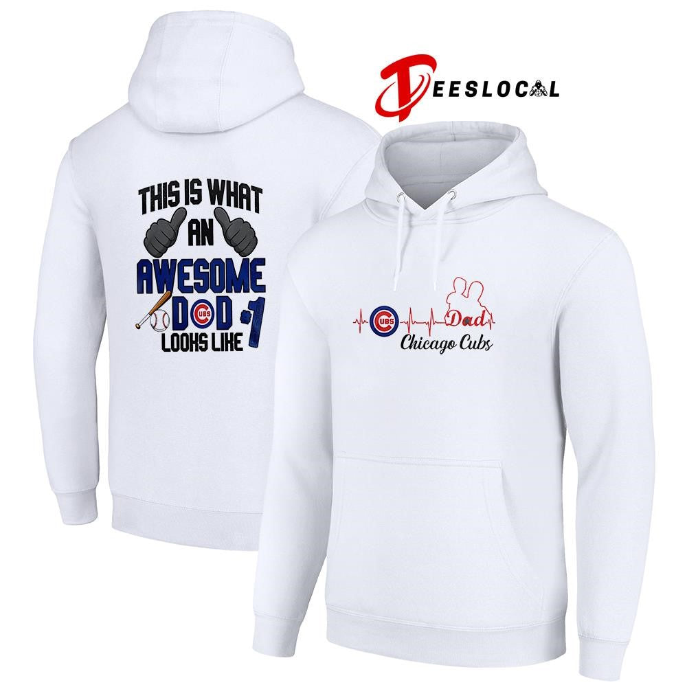 Chicago Cubs Father Day this is what an awesome dad looks like shirt