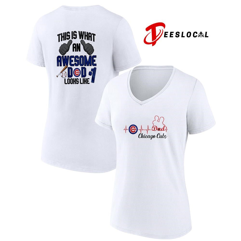 Chicago Cubs Father Day this is what an awesome dad looks like shirt