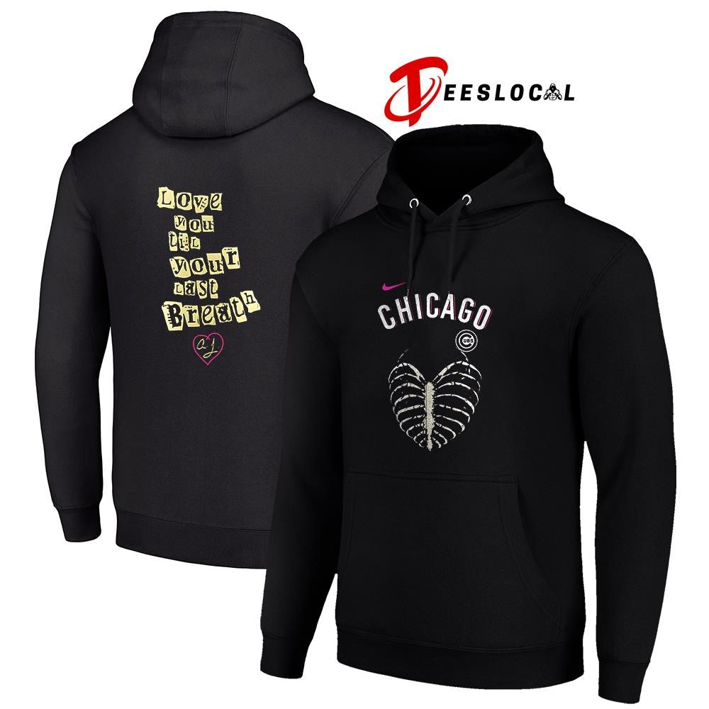 Chicago Cubs x AJ Lee love you til your last breath bones shirt