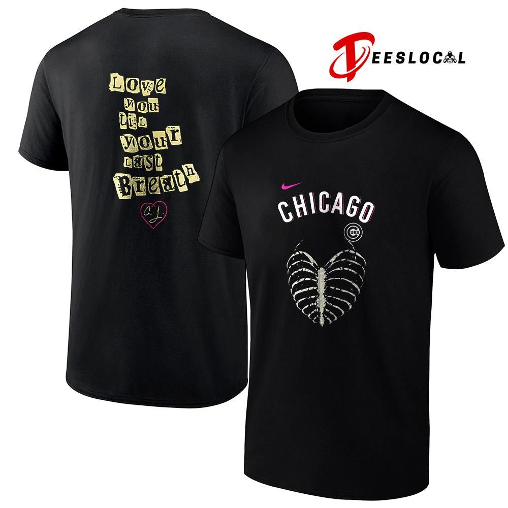 Chicago Cubs x AJ Lee love you til your last breath bones shirt