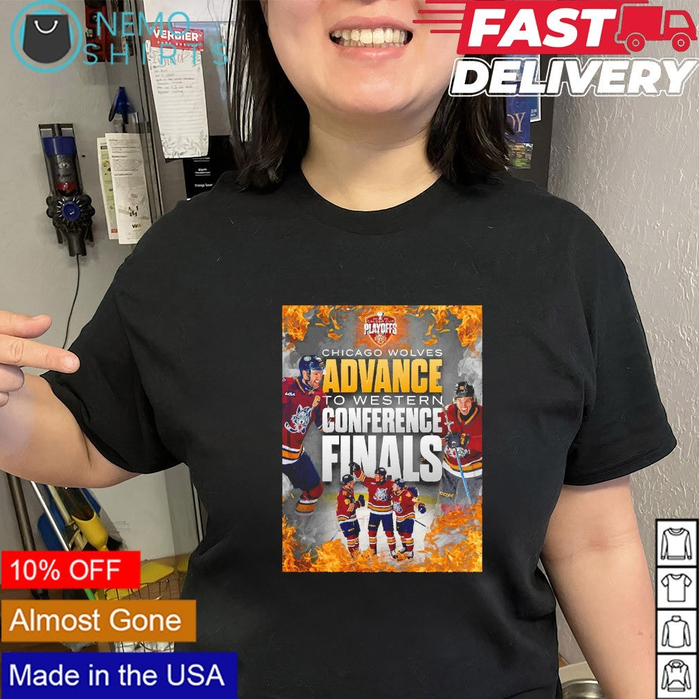 Chicago Wolves advance to Western conference finals 2026 Calder Cup Playoffs shirt