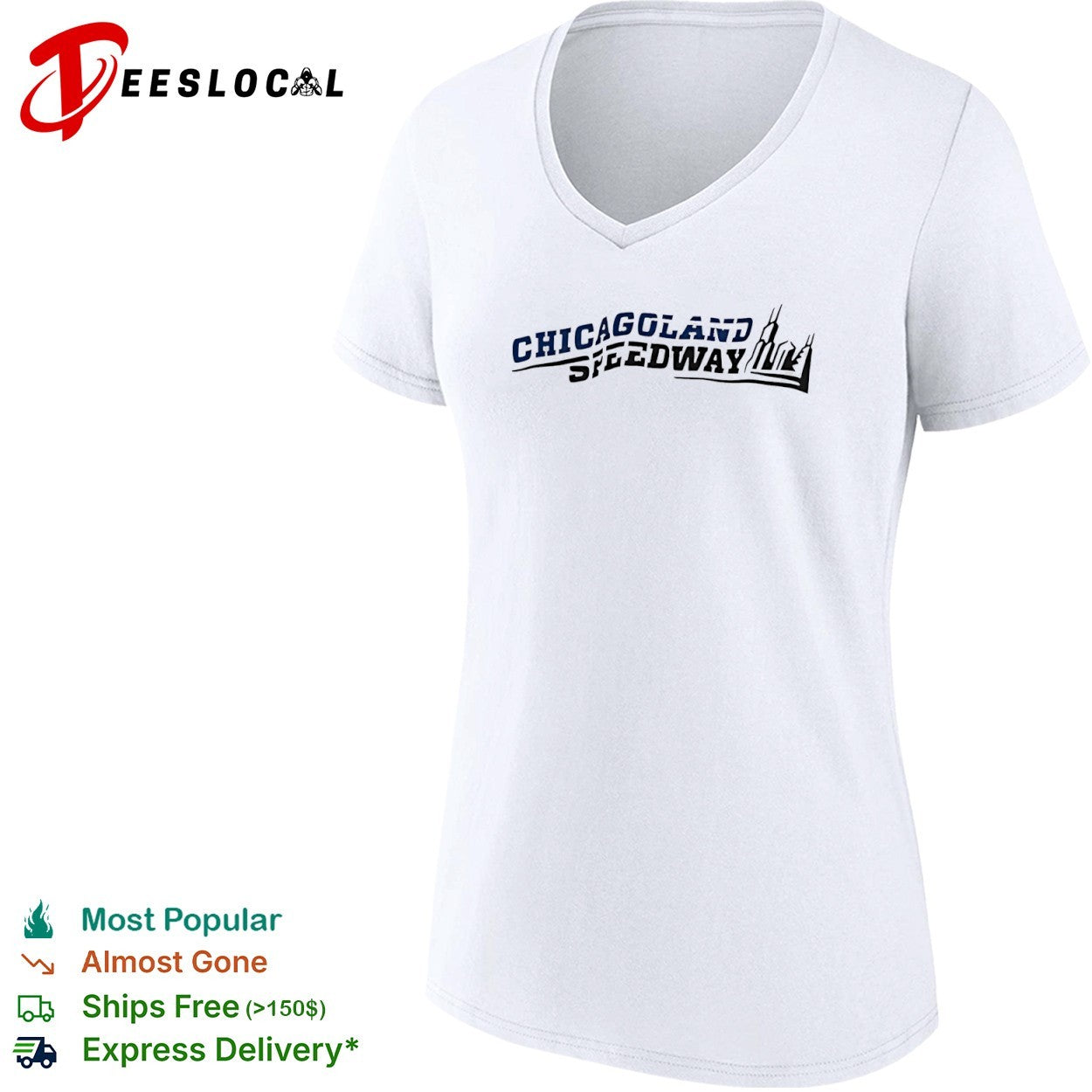 Chicagoland Speedway skyline logo racing shirt
