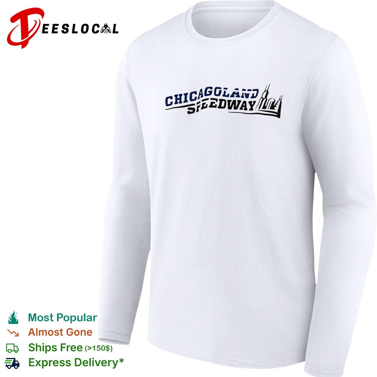 Chicagoland Speedway skyline logo racing shirt