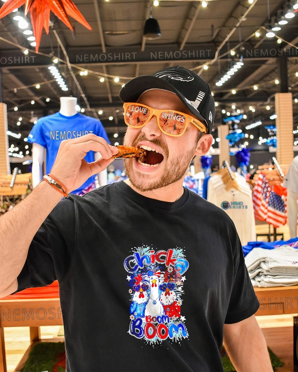 Chicka Boom Boom patriotic headbands graphic shirt