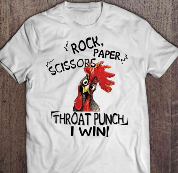 Chicken Rock Paper Scissors Throat Punch Shirt