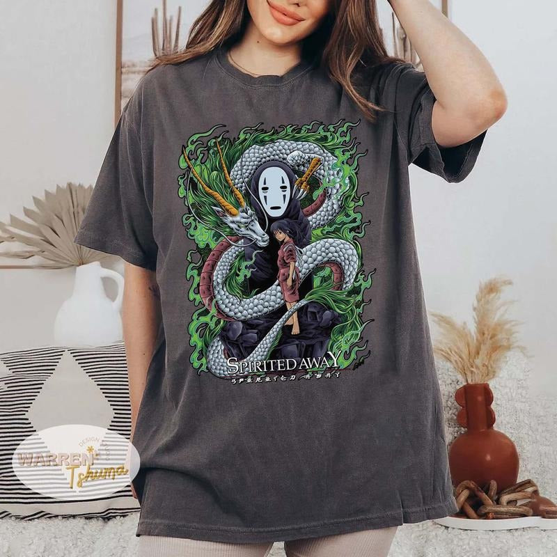 Chihiro Haku No face Spirited Away Vintage Shirt , Ghibli Spirited Away Shirt Hoodie, Sweatshirt | CiraTrend.com