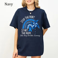 Child Abuse Prevention Awareness T-Shirt, Blue Ribbon Rainbow Tee, April Awareness Shirt, Ultra Soft Cotton Tee, Everyday...